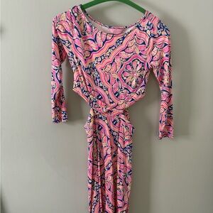 Lilly Pulitzer Pink and Blue Long Sleeve Dress